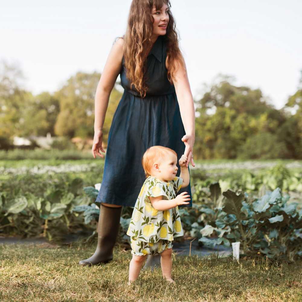 Chicken Organic Cotton Dress & Bloomer Set