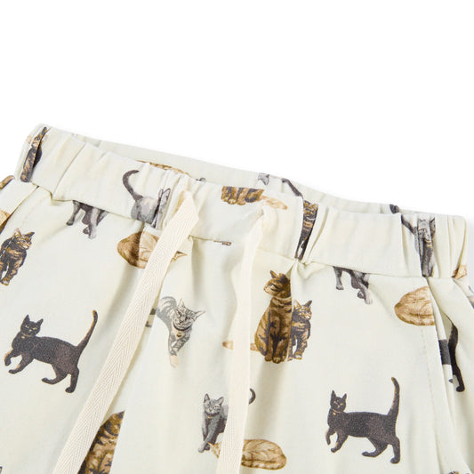 Cat Cotton Stretch Jogger Pants