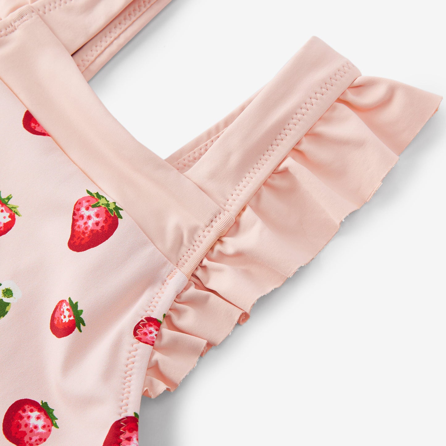 Strawberry Ruffle Square Neck Swimsuit