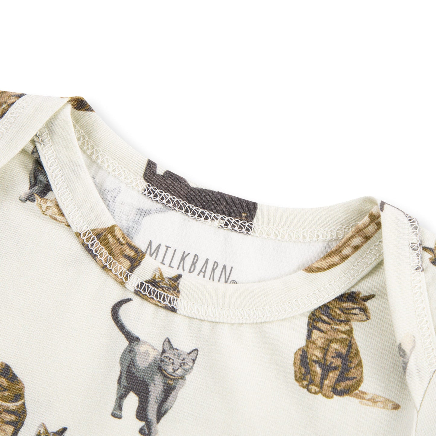 Cat Cotton Stretch Long Sleeve One Piece
