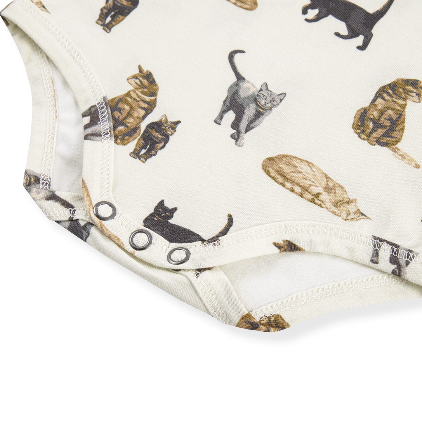 Cat Cotton Stretch Long Sleeve One Piece