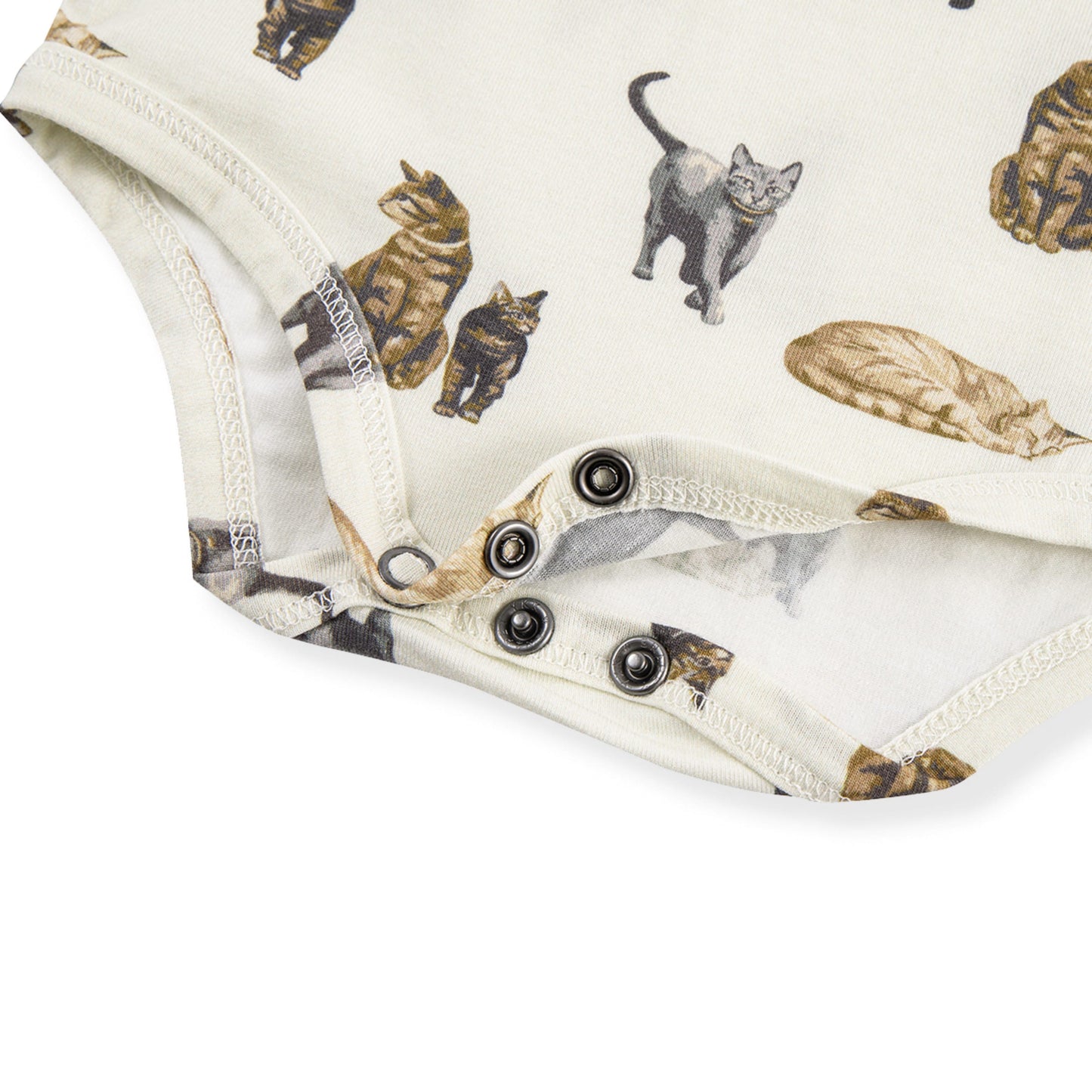 Cat Cotton Stretch Long Sleeve One Piece