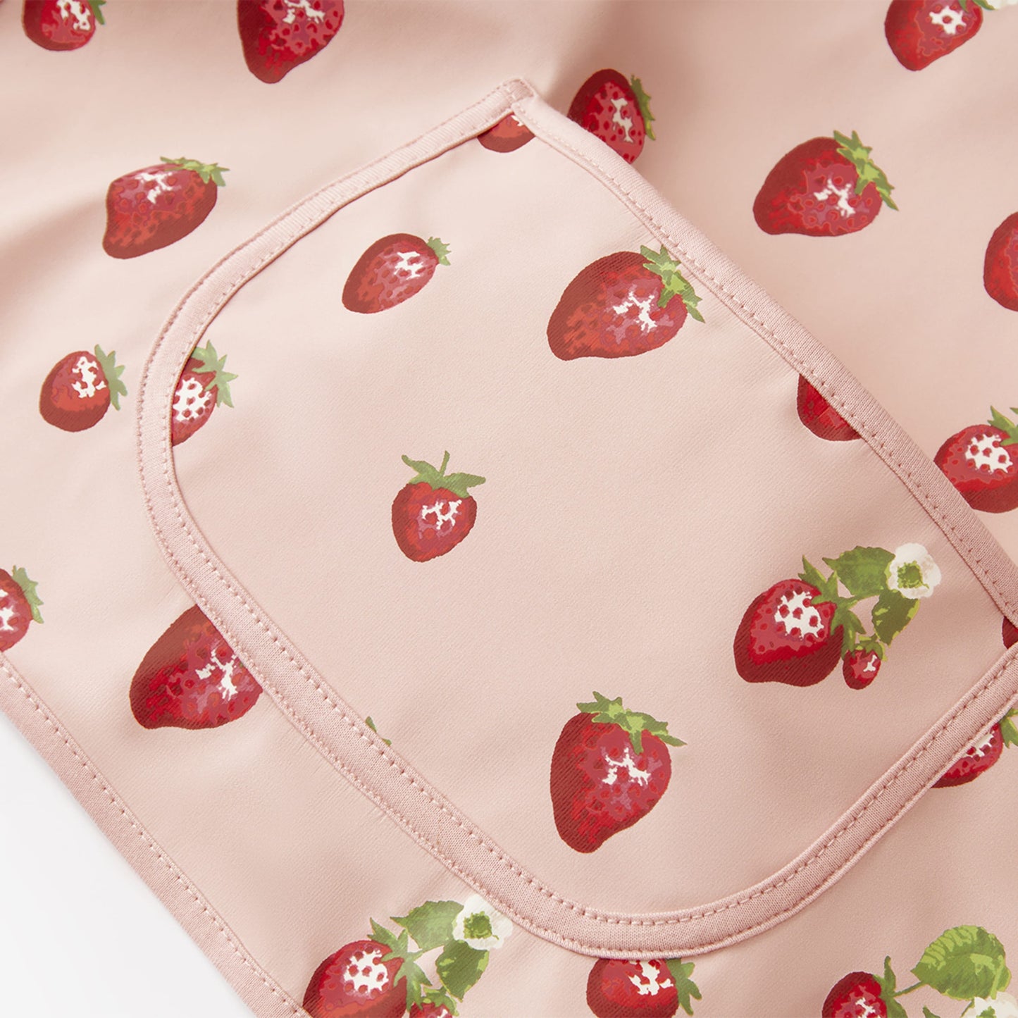 Strawberry Long Sleeve Pocket Bib