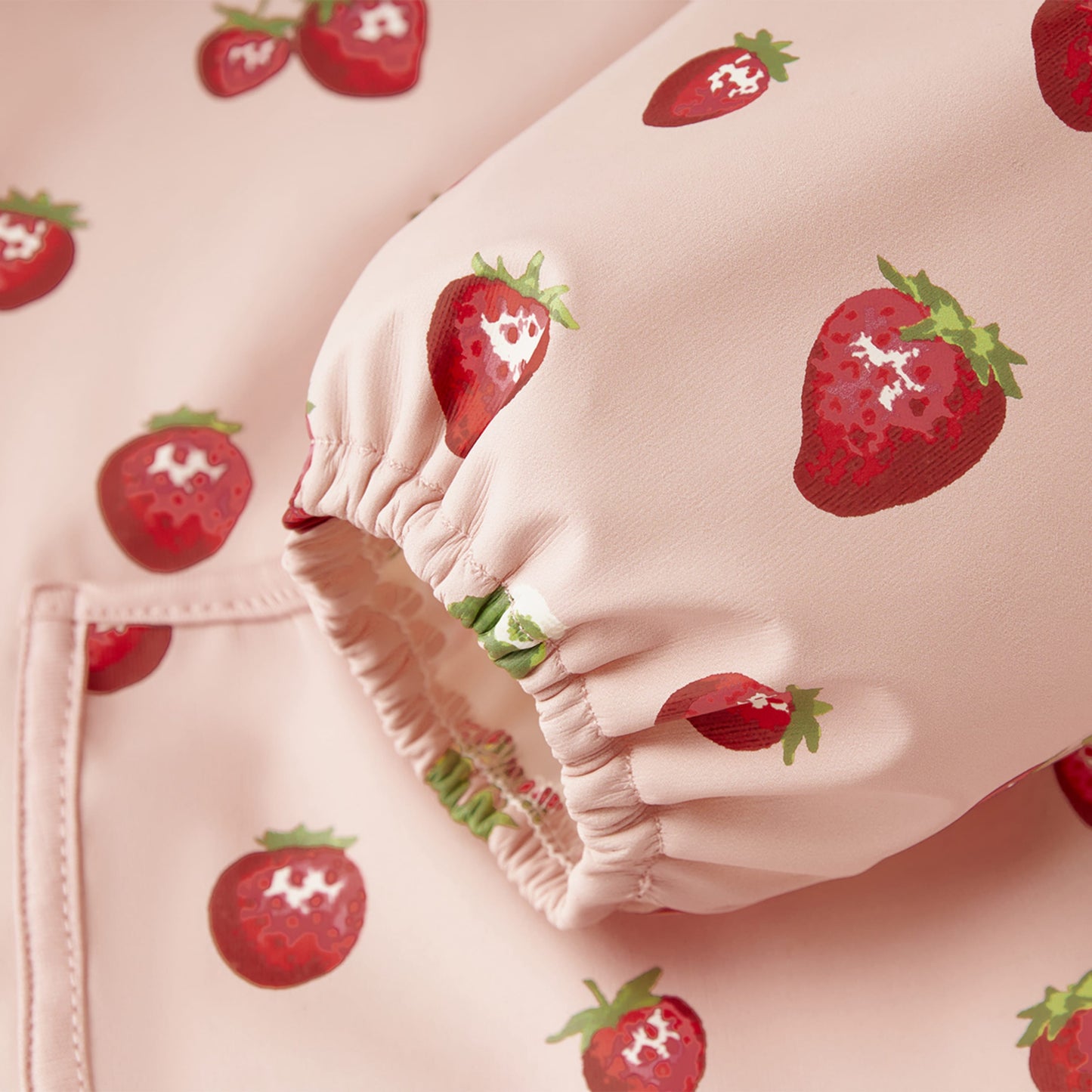 Strawberry Long Sleeve Pocket Bib