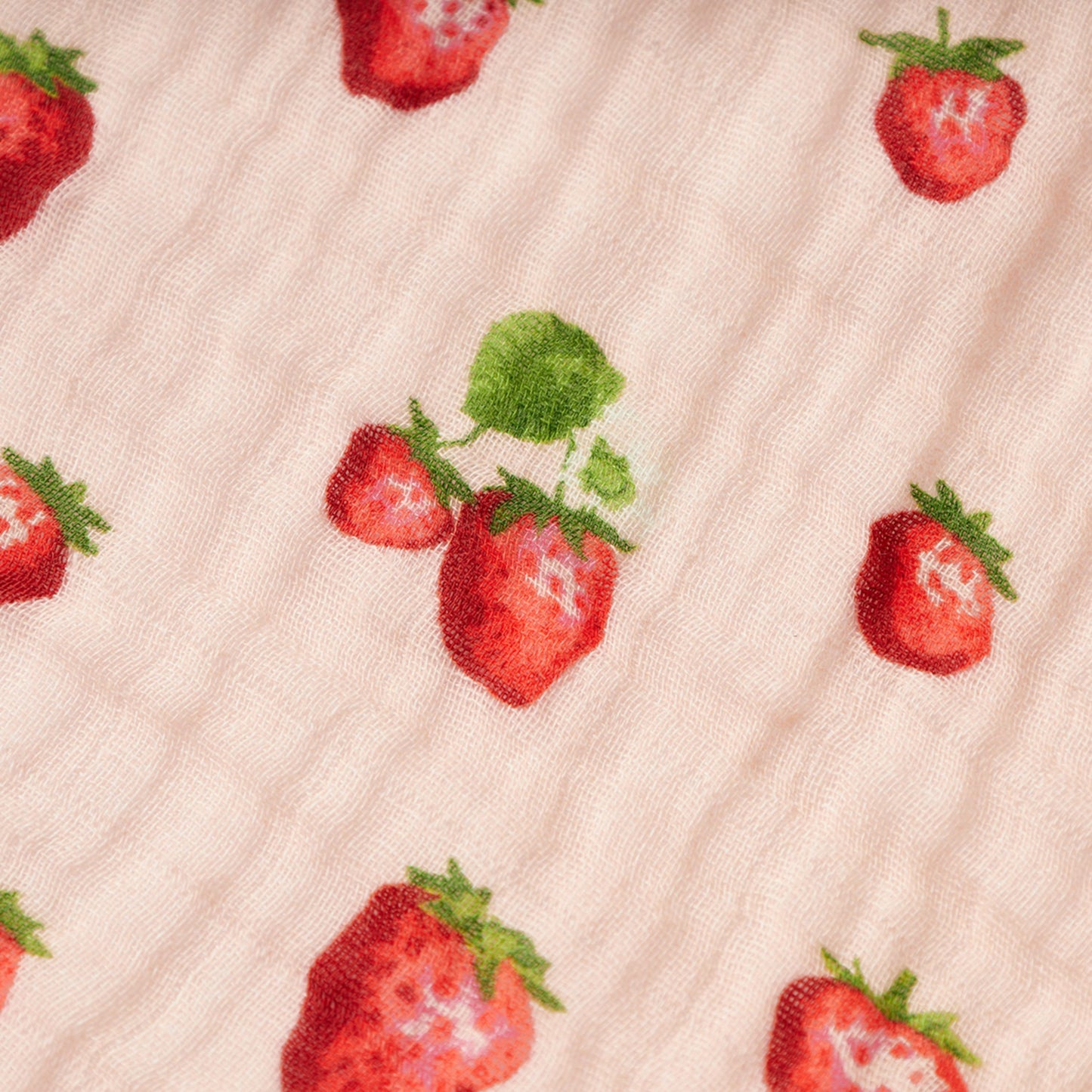 Strawberry Organic Cotton Crib Sheet