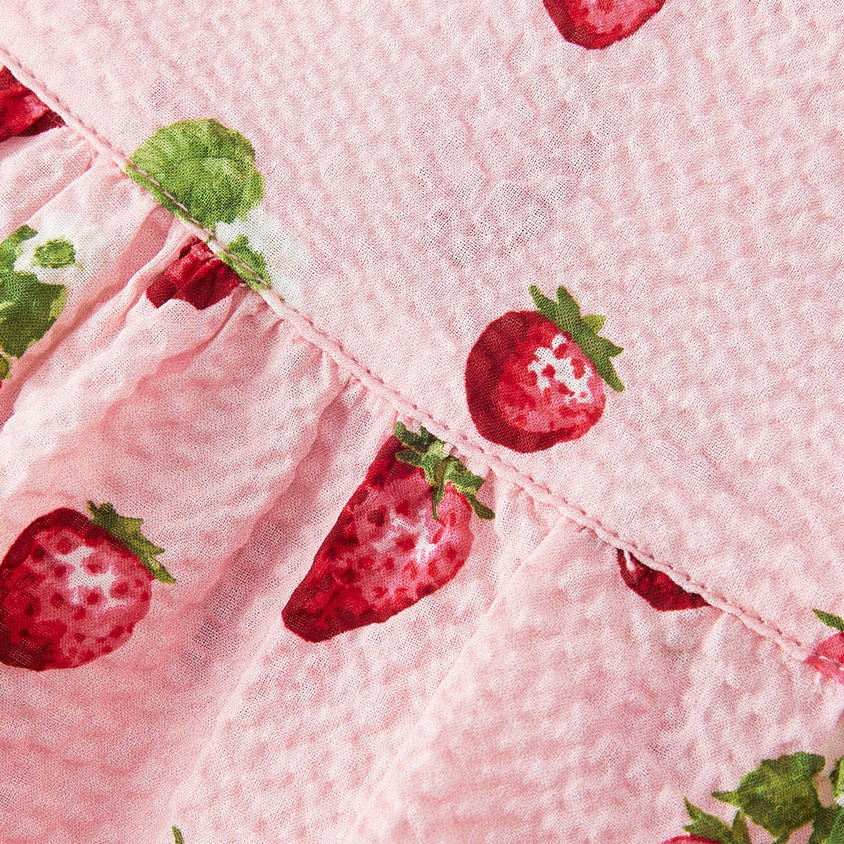 Strawberry Ruffle Collar Dress