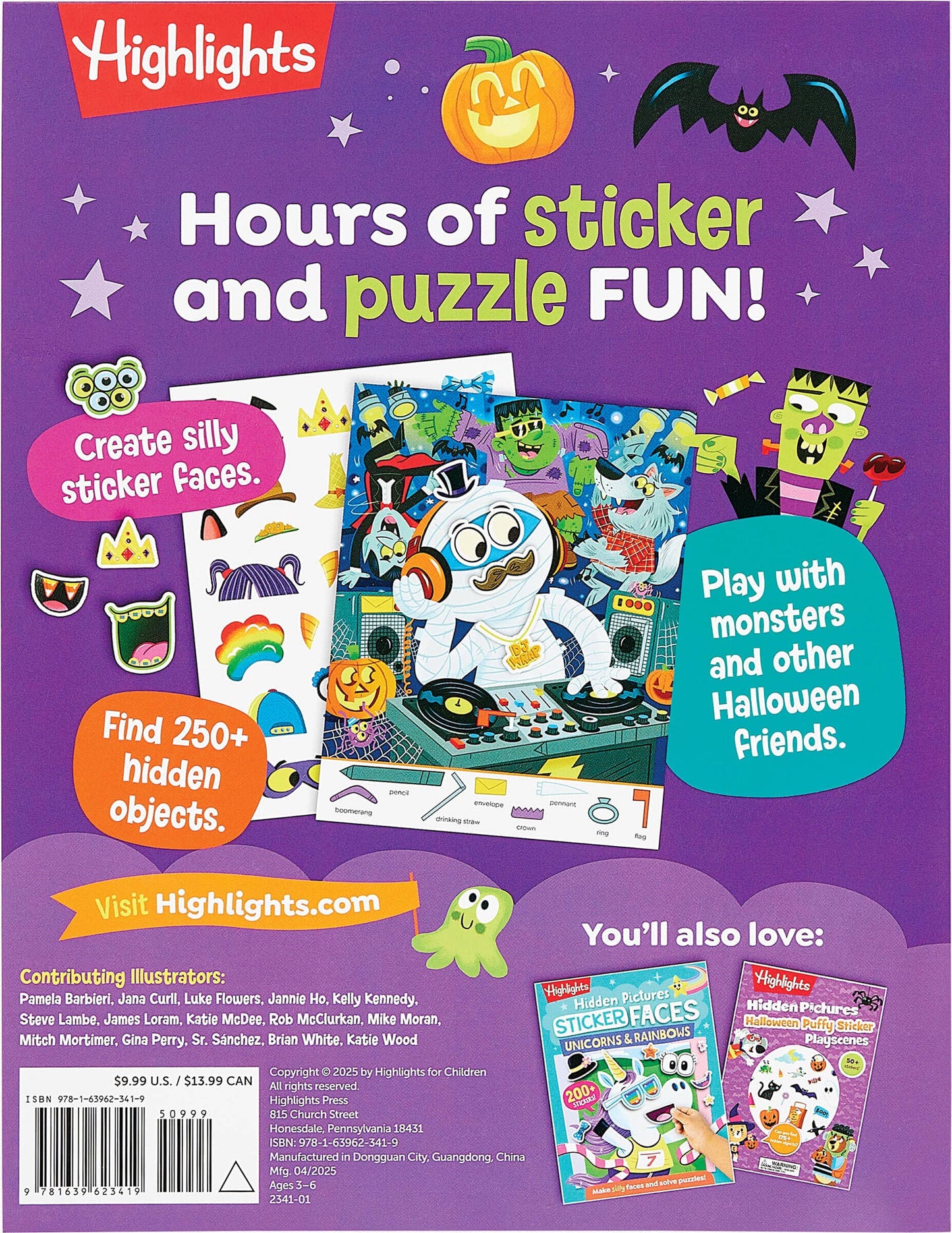 Hidden Pictures Sticker Faces: Halloween