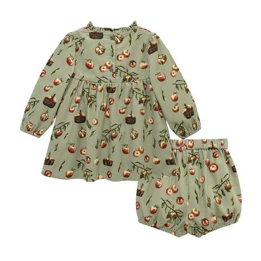 Apple Orchard Corduroy Dress & Bloomer