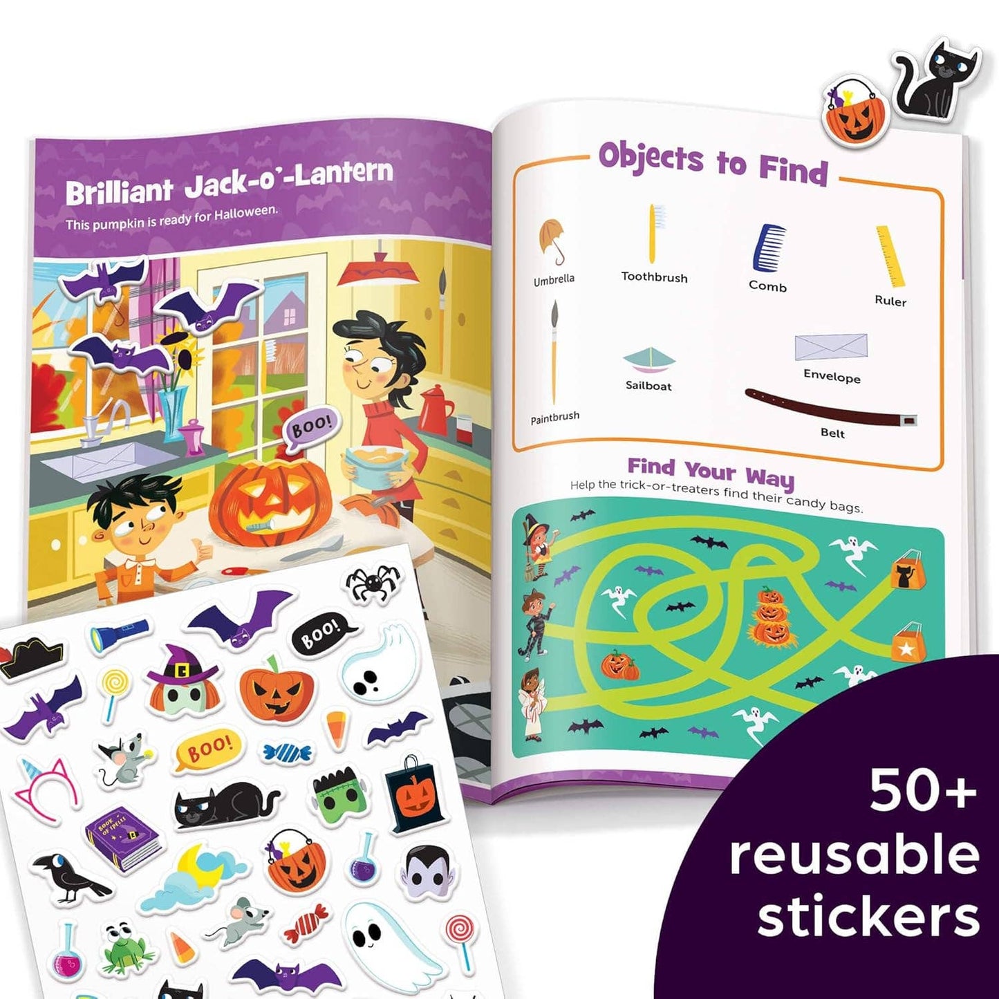 Halloween Hidden Pictures Puffy Sticker Playscenes