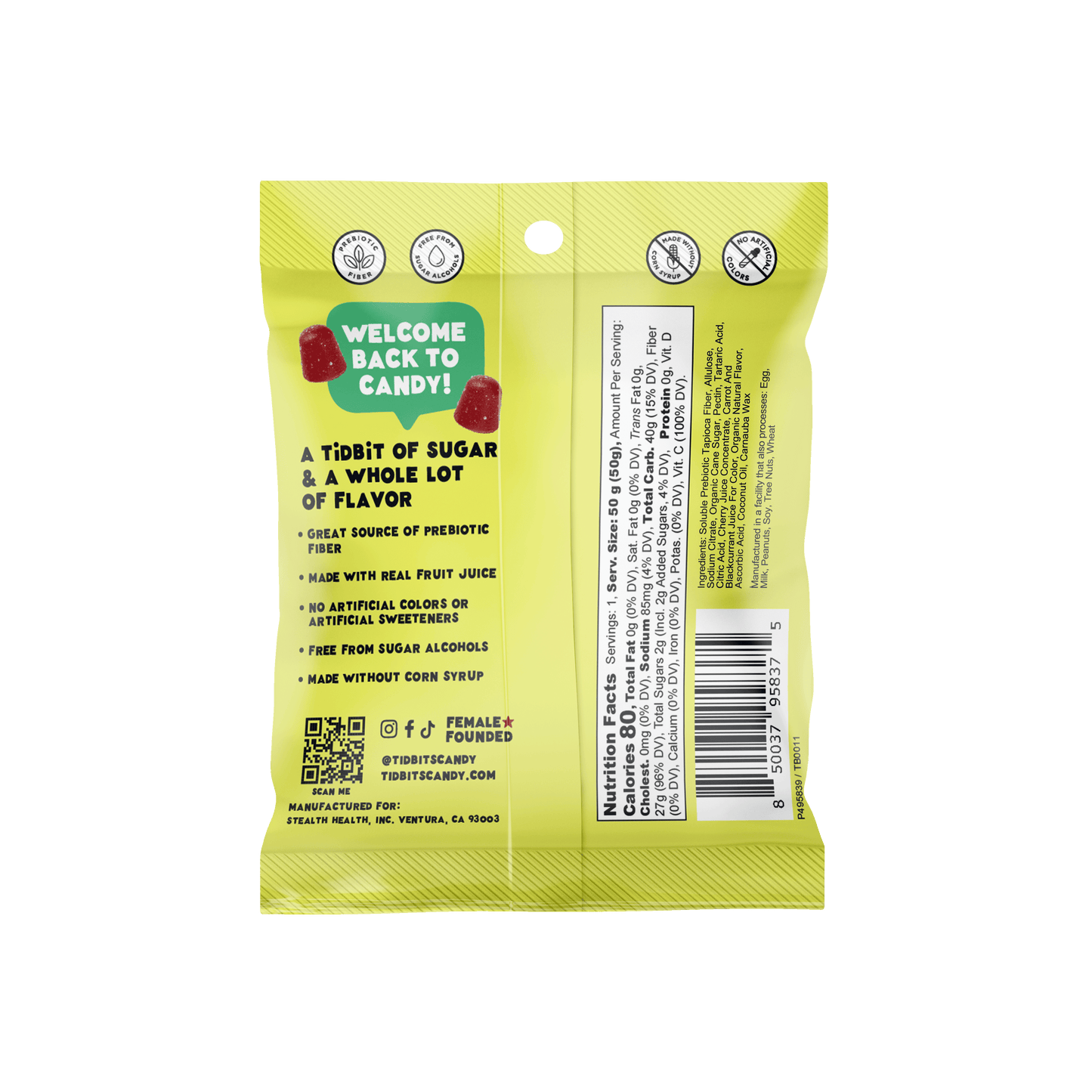 Sour Wild Cherry Gummy Candy - 1.8oz