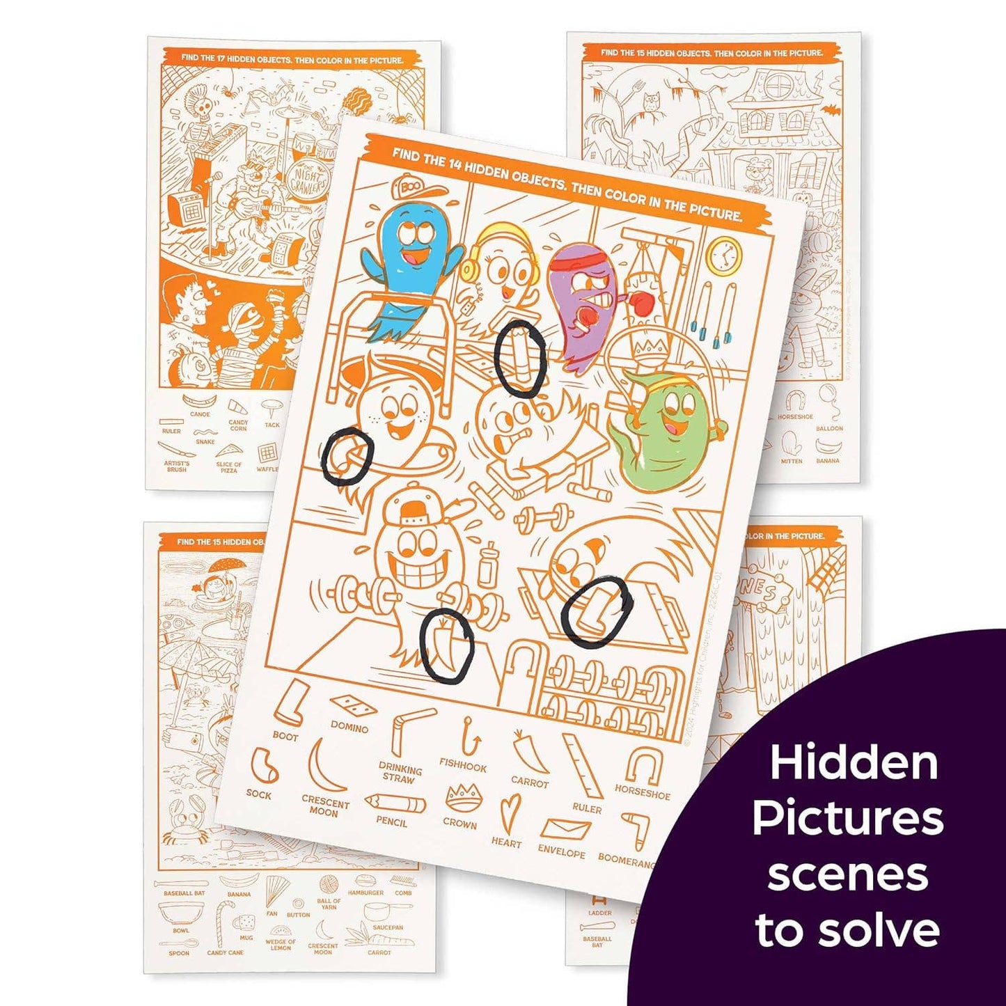Scratch-and-Play Halloween Hidden Pictures