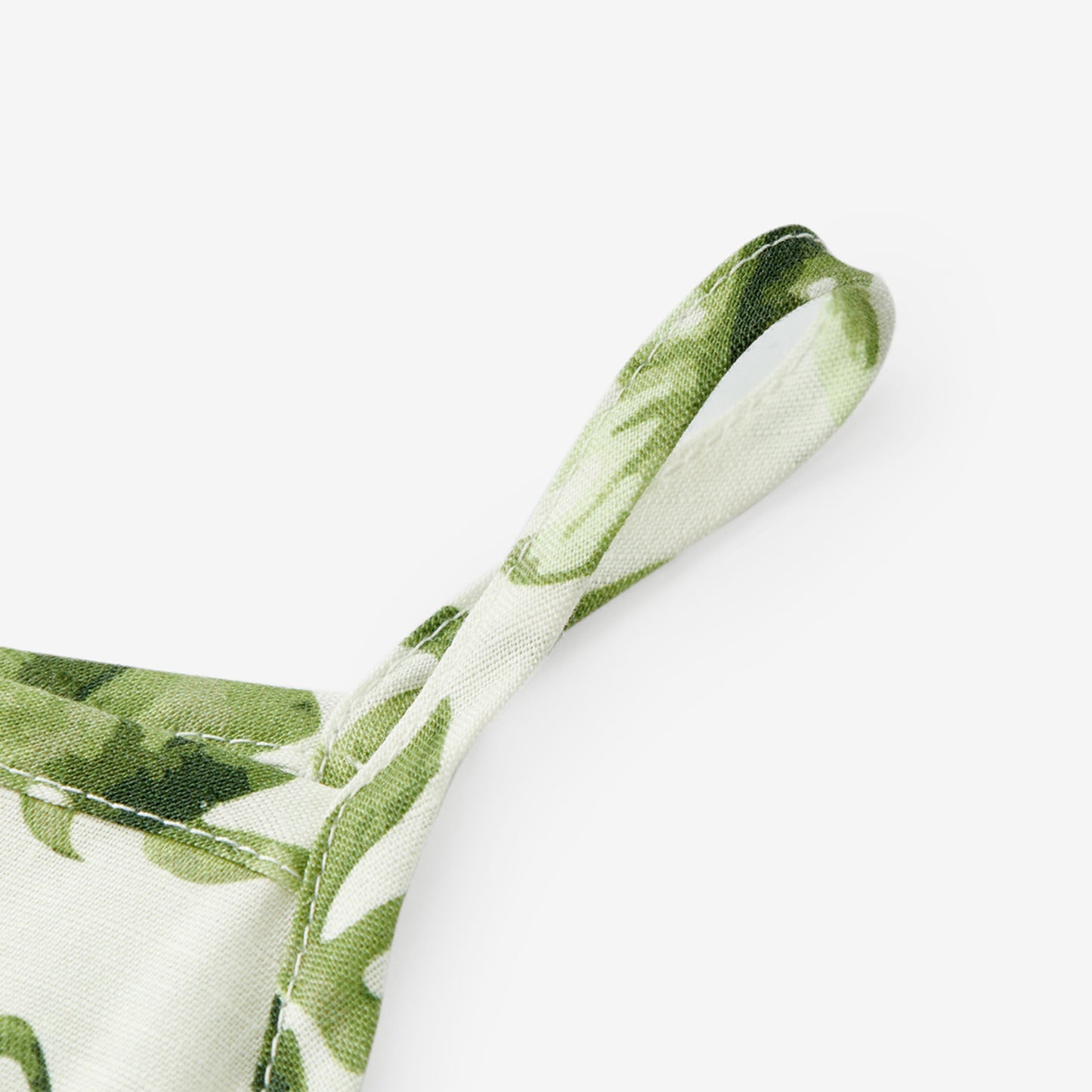 Island Leaf Linen Tiered Dress