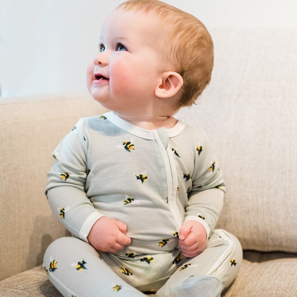 Chicken Organic Cotton Zipper Footed Romper