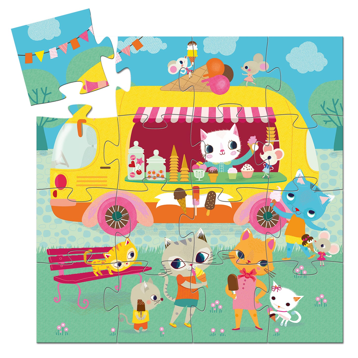 Ice Cream Truck 16pc Jigsaw Puzzle
