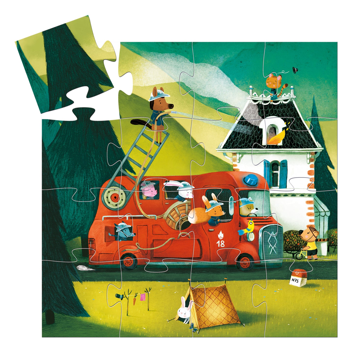 Fire Truck 16pc Jigsaw Puzzle