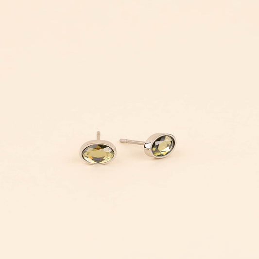 August Birthstone Stud Earrings