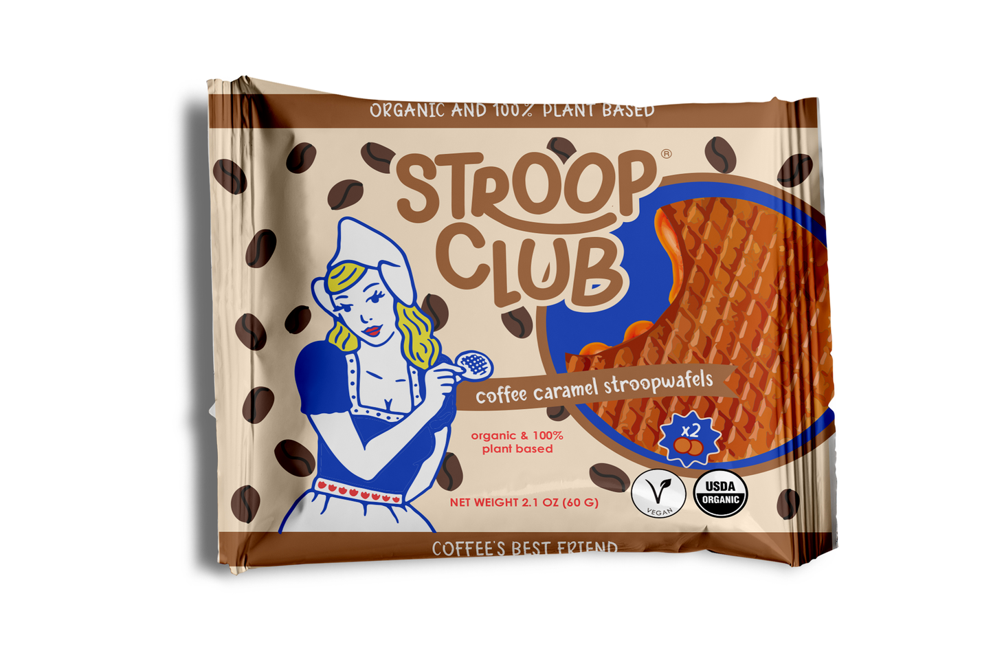 Coffee Caramel Organic and Plant-Based Stroopwafel