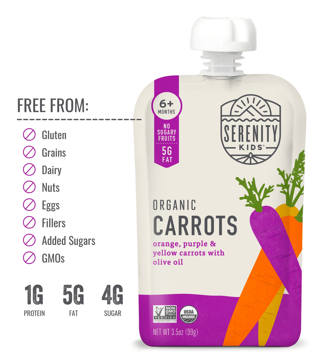 Organic Carrot Baby Food Pouch