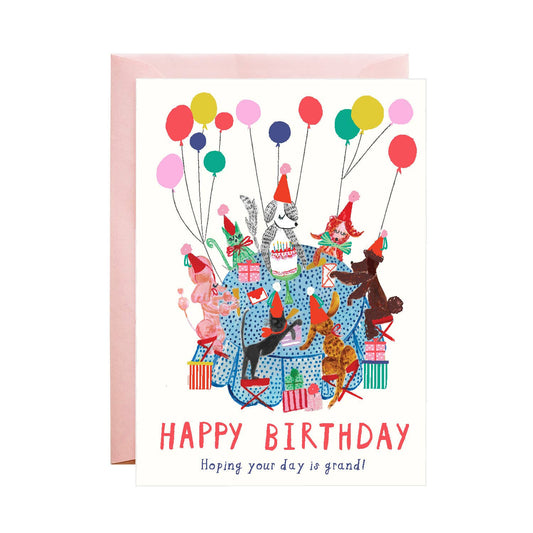 Dog Party - Birthday Greeting Card