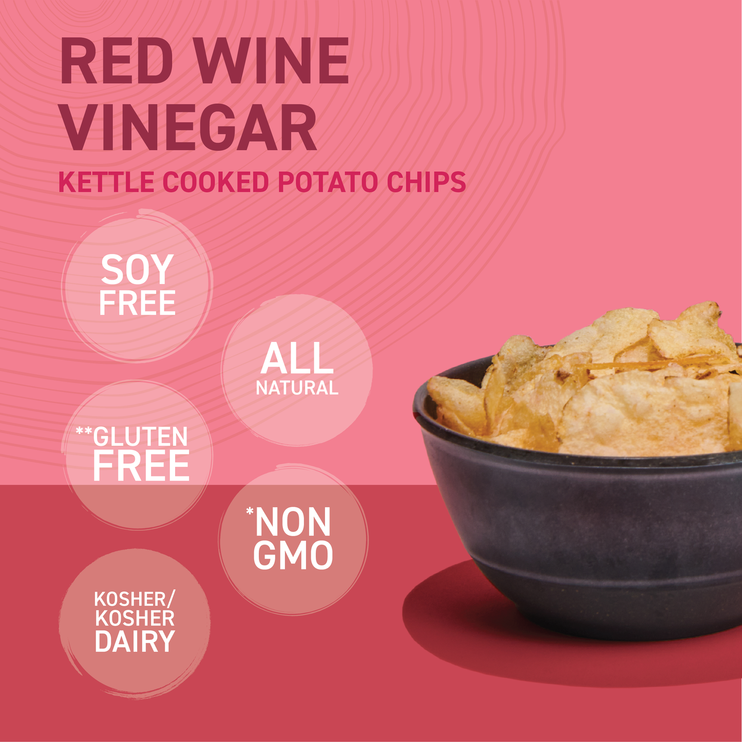 Red Wine Vinegar Kettle Cooked Potato Chips 6 OZ