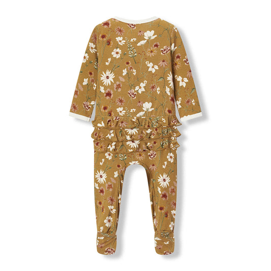Wildflower Luxe Stretch Ruffle Footed Romper