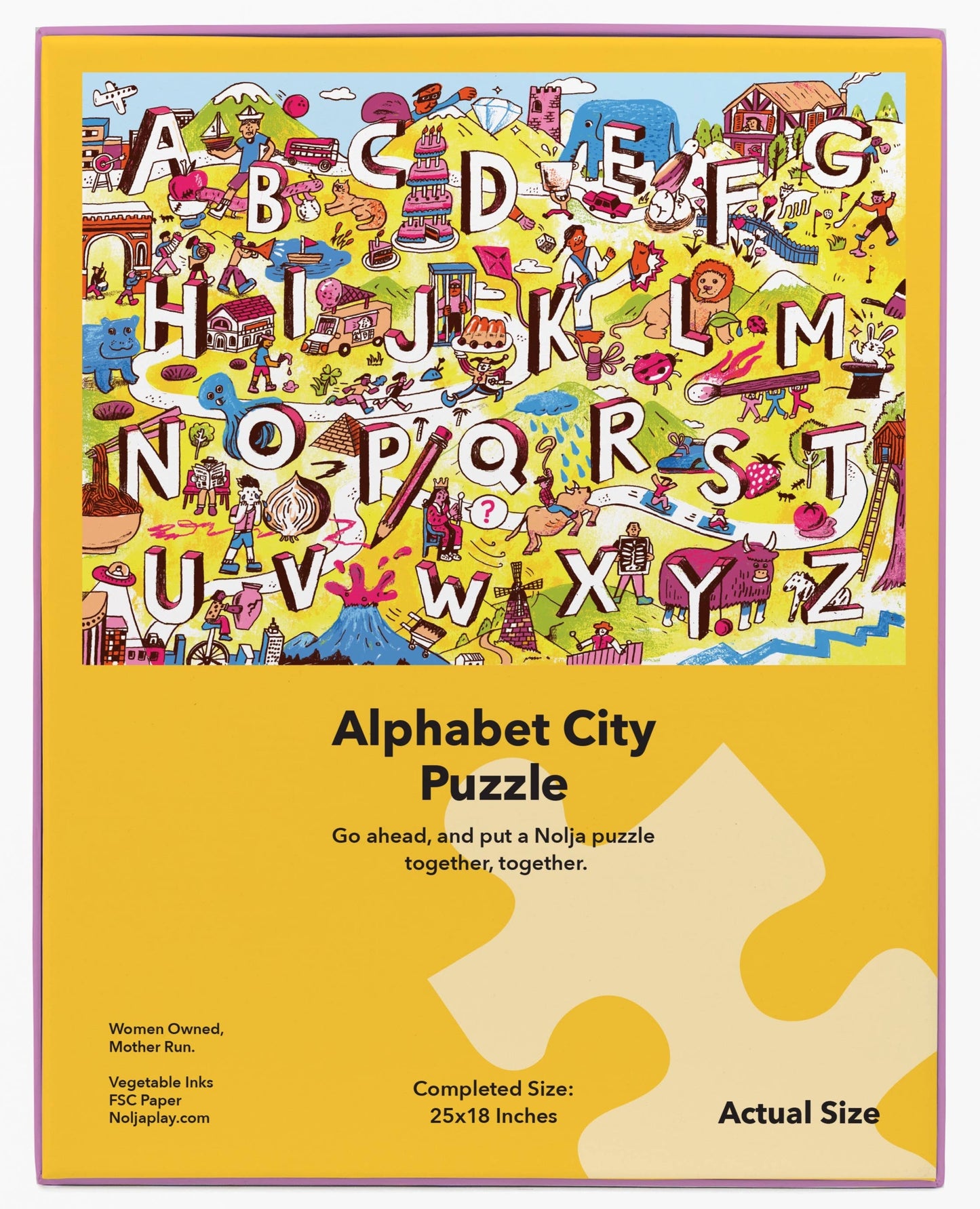 Nolja Alphabet City 36 Pc Jigsaw Puzzle