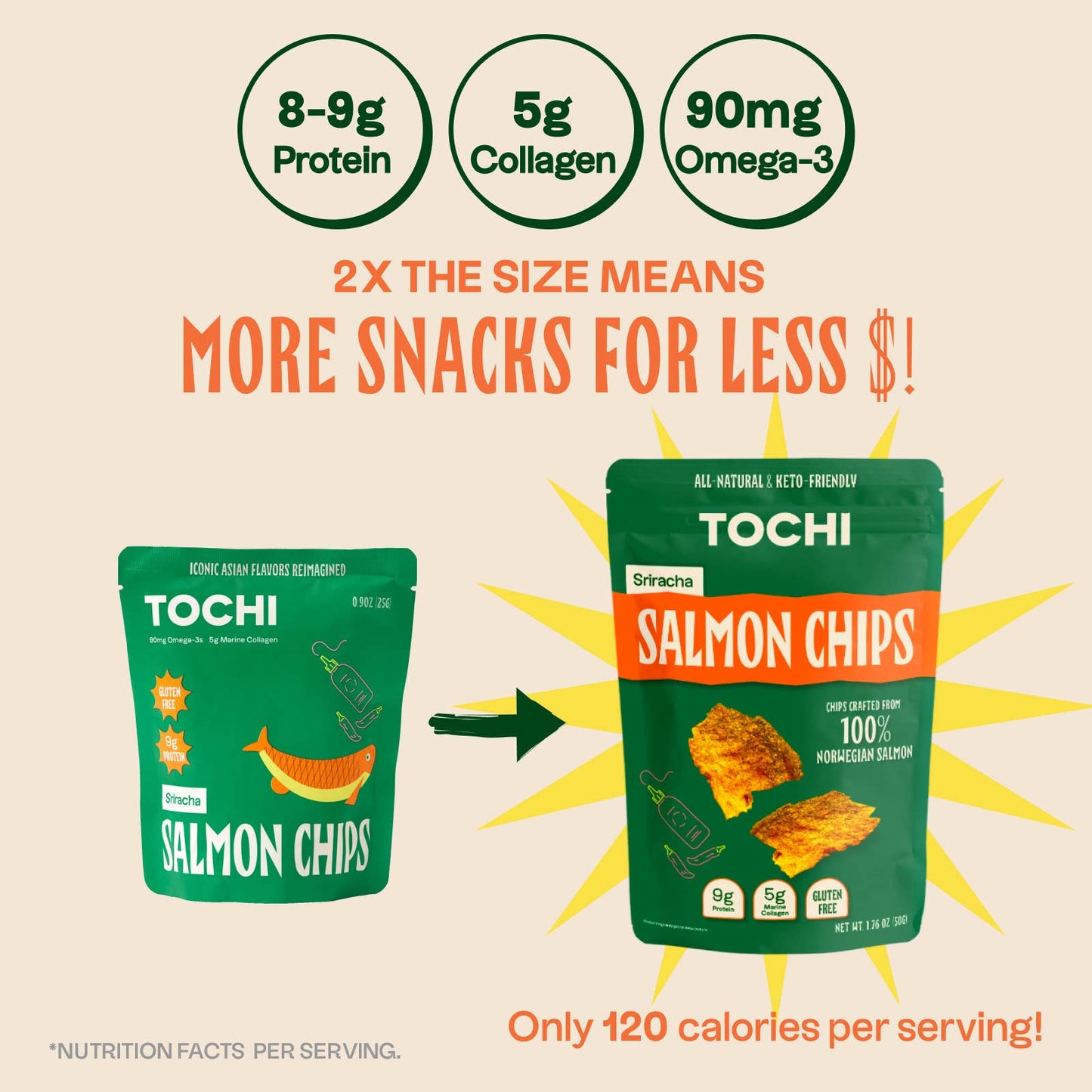 Salmon Chips Sriracha  50g