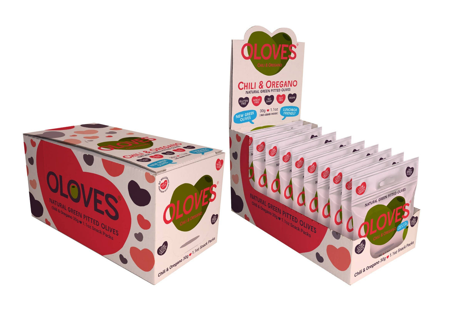 Oloves -  Chili & Oregano Pitted Green Olives 1.1oz