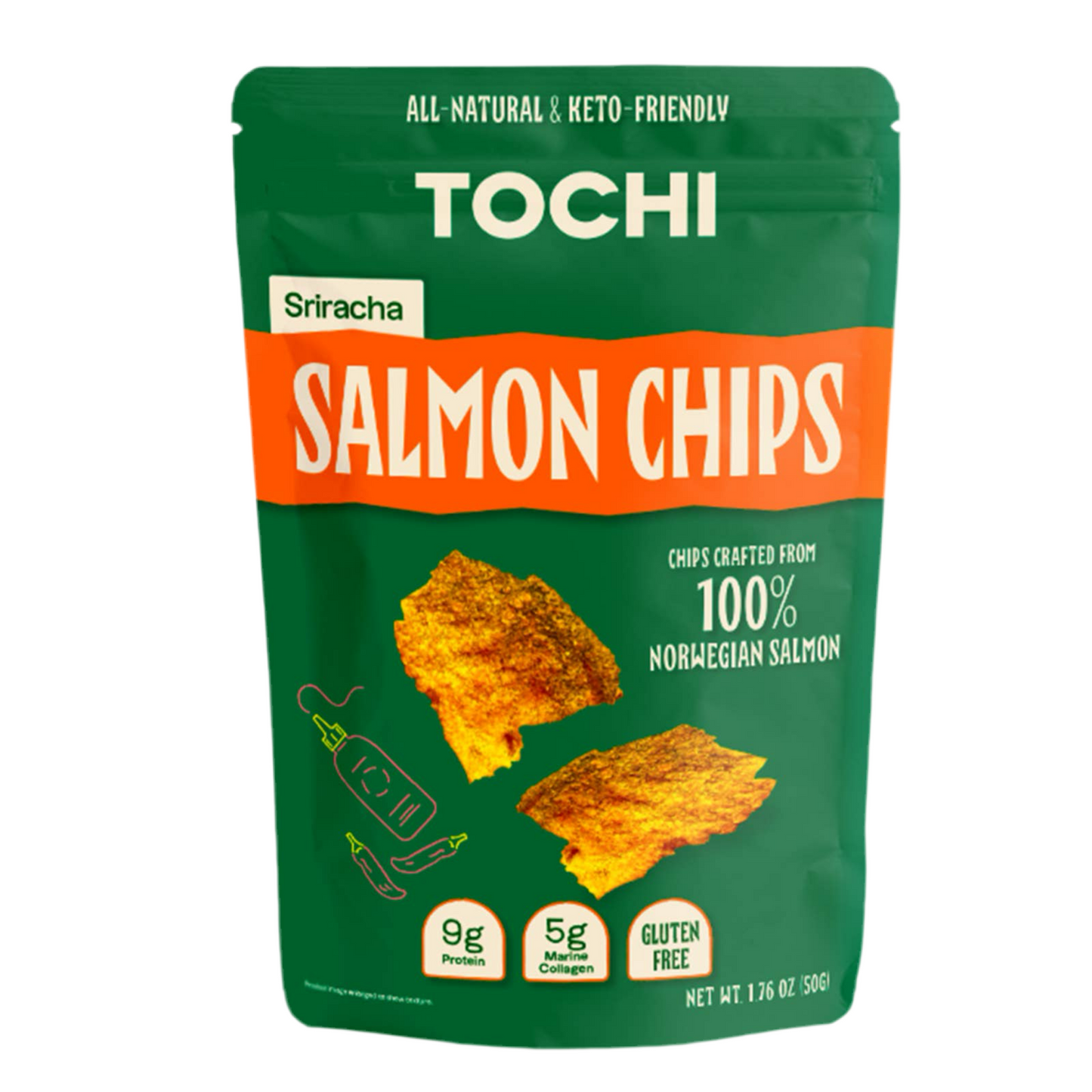 Salmon Chips Sriracha  50g