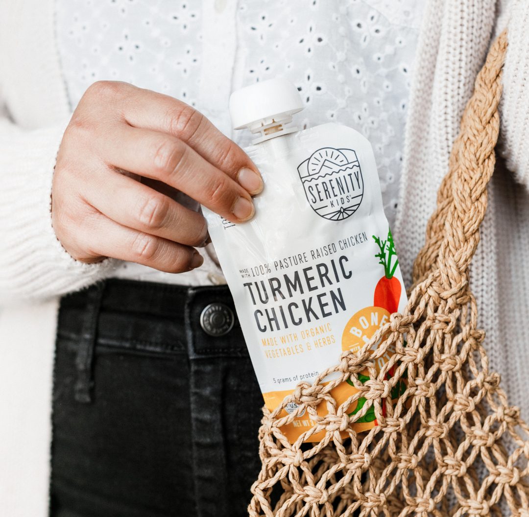 Turmeric Chicken Baby Food Pouch with Bone Broth