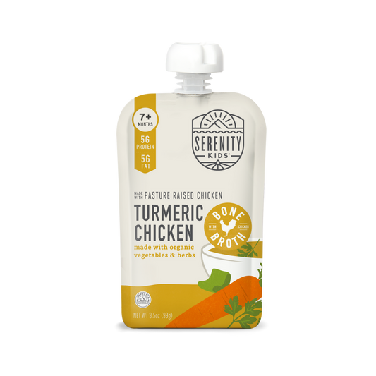 Turmeric Chicken Baby Food Pouch with Bone Broth