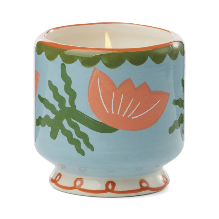 "Flower" Ceramic Candle - Cactus Flower 8oz