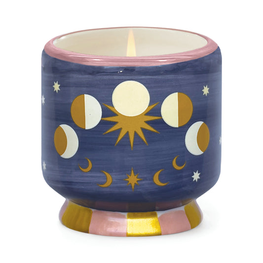 "Moon Phases" Ceramic Candle - Jasmine & Rose 8oz