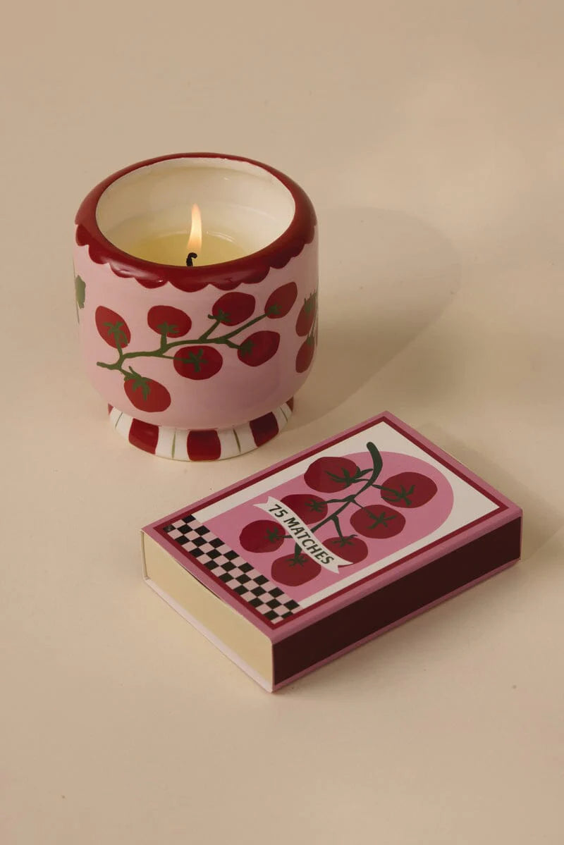 "Tomato Vine" Ceramic Candle - Heirloom Tomatoes 8oz