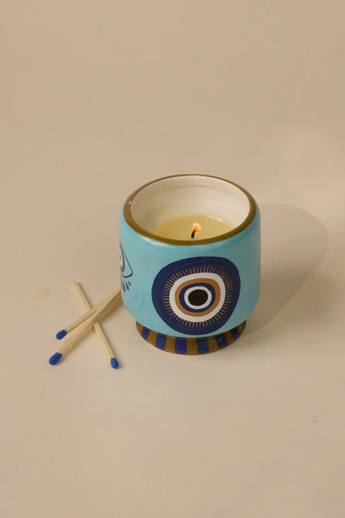 "Eye" Ceramic Candle - Incense & Smoke 8oz