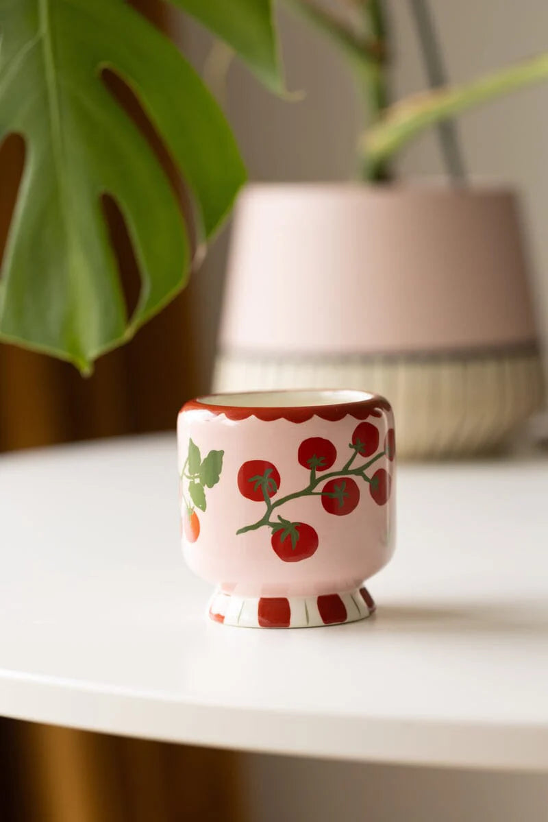 "Tomato Vine" Ceramic Candle - Heirloom Tomatoes 8oz