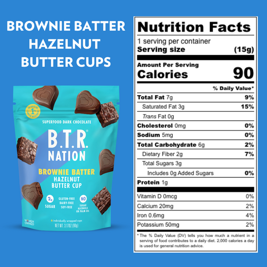 Dark Chocolate Brownie Batter Hazelnut Butter Hearts (3 Bags)