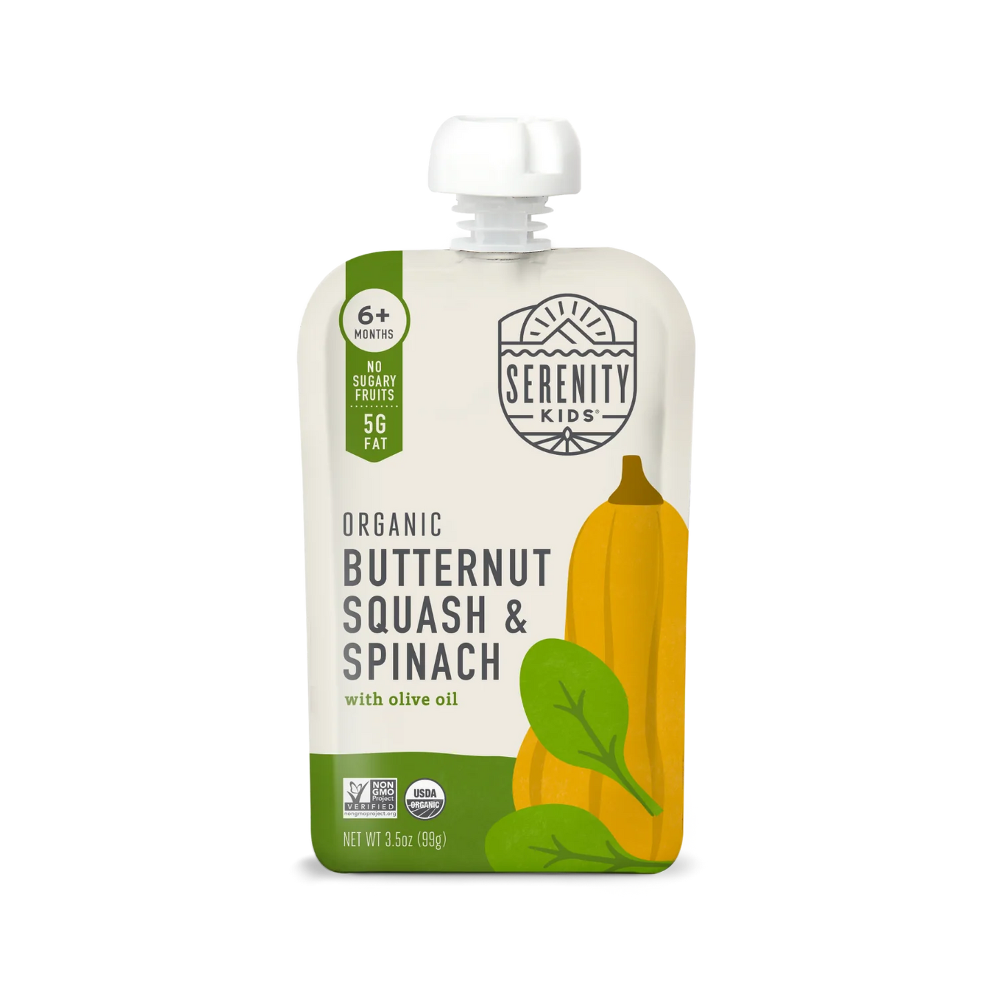 Organic Butternut Squash and Spinach Baby Food Pouch