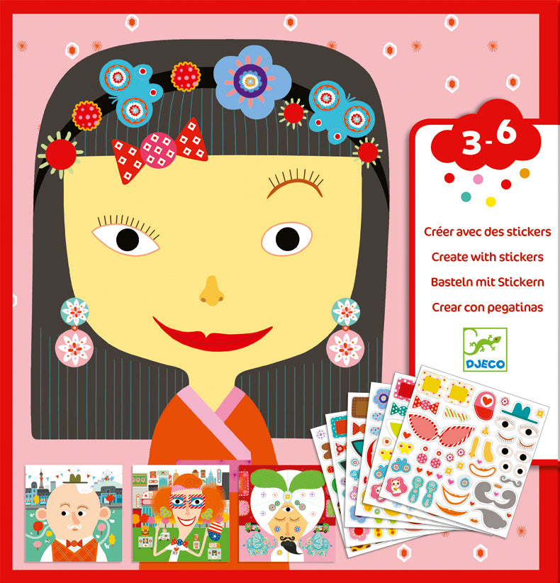 Make-A-Face Sticker Collage Activity