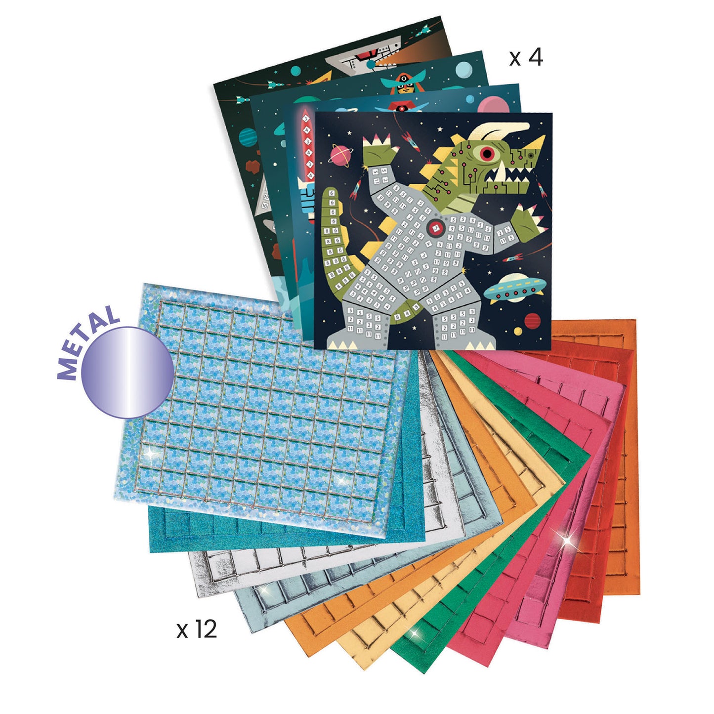 Space Battle Sticker Mosaic Craft Kit