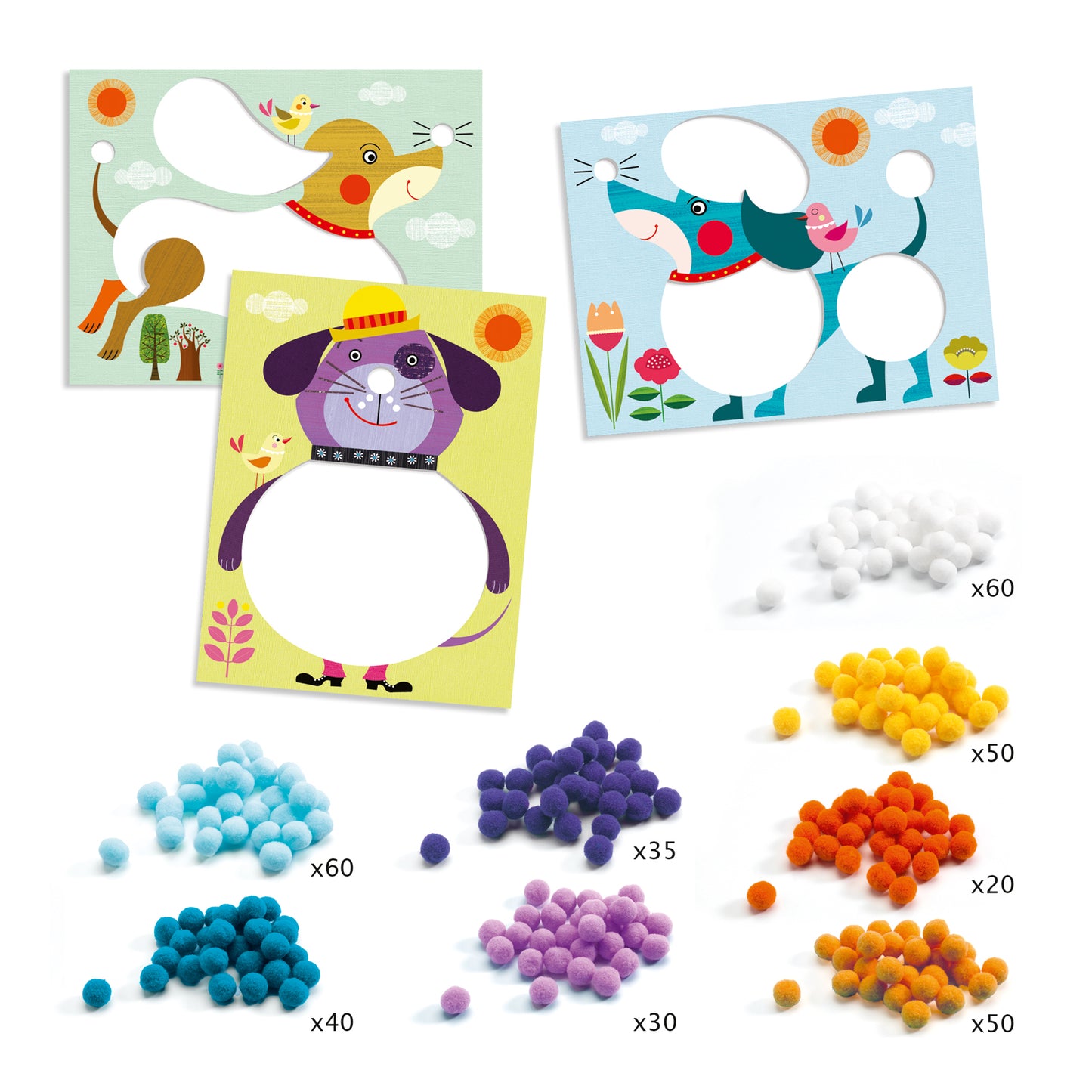 PomPom Puppies Collage Craft Kit