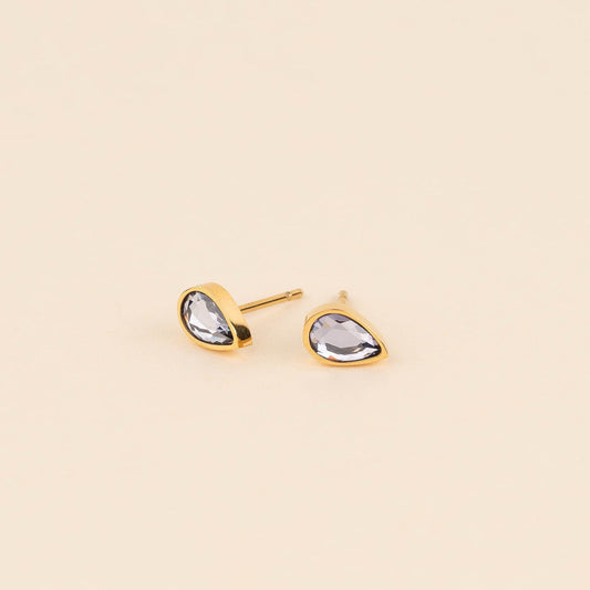 June Birthstone Stud Earrings