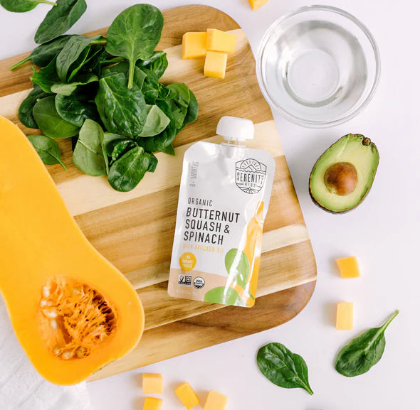 Organic Butternut Squash and Spinach Baby Food Pouch