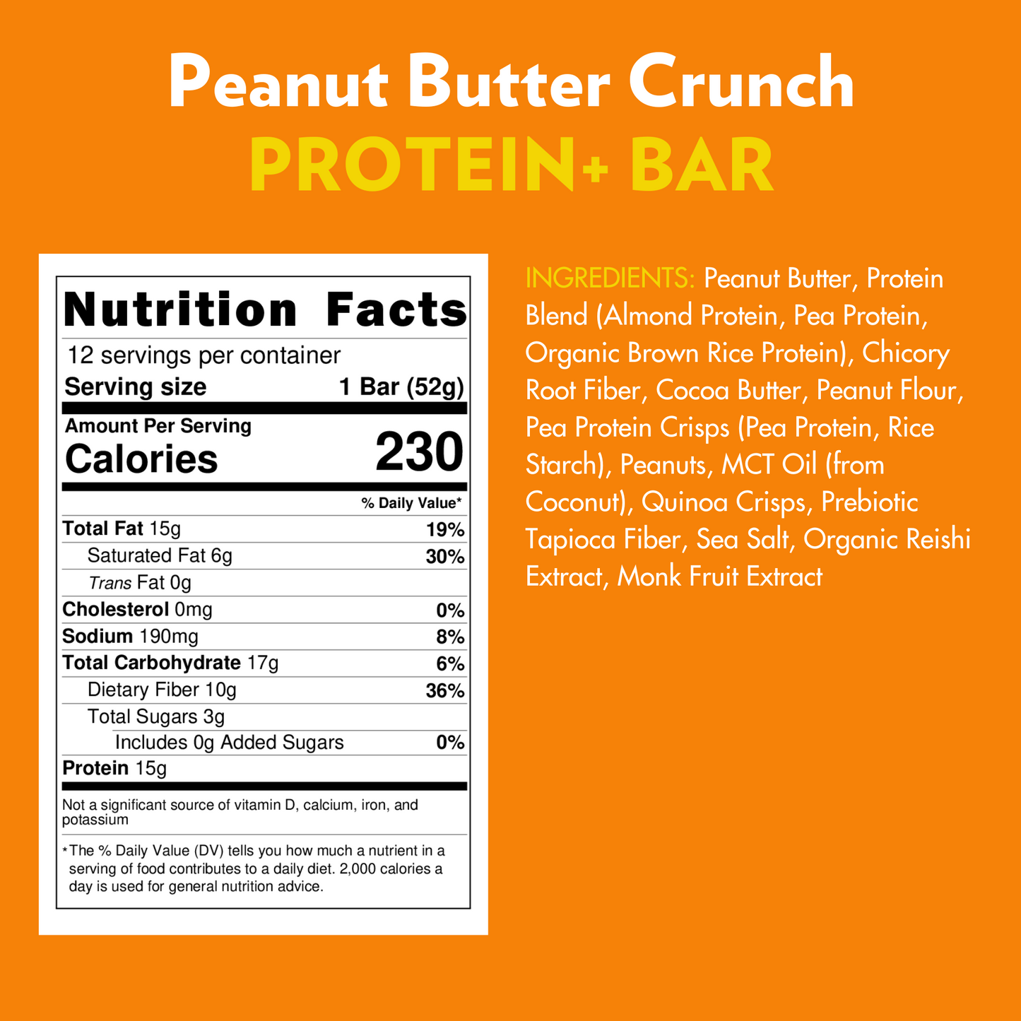 High Protein Peanut Butter Crunch PROTEIN+ (12 Count)
