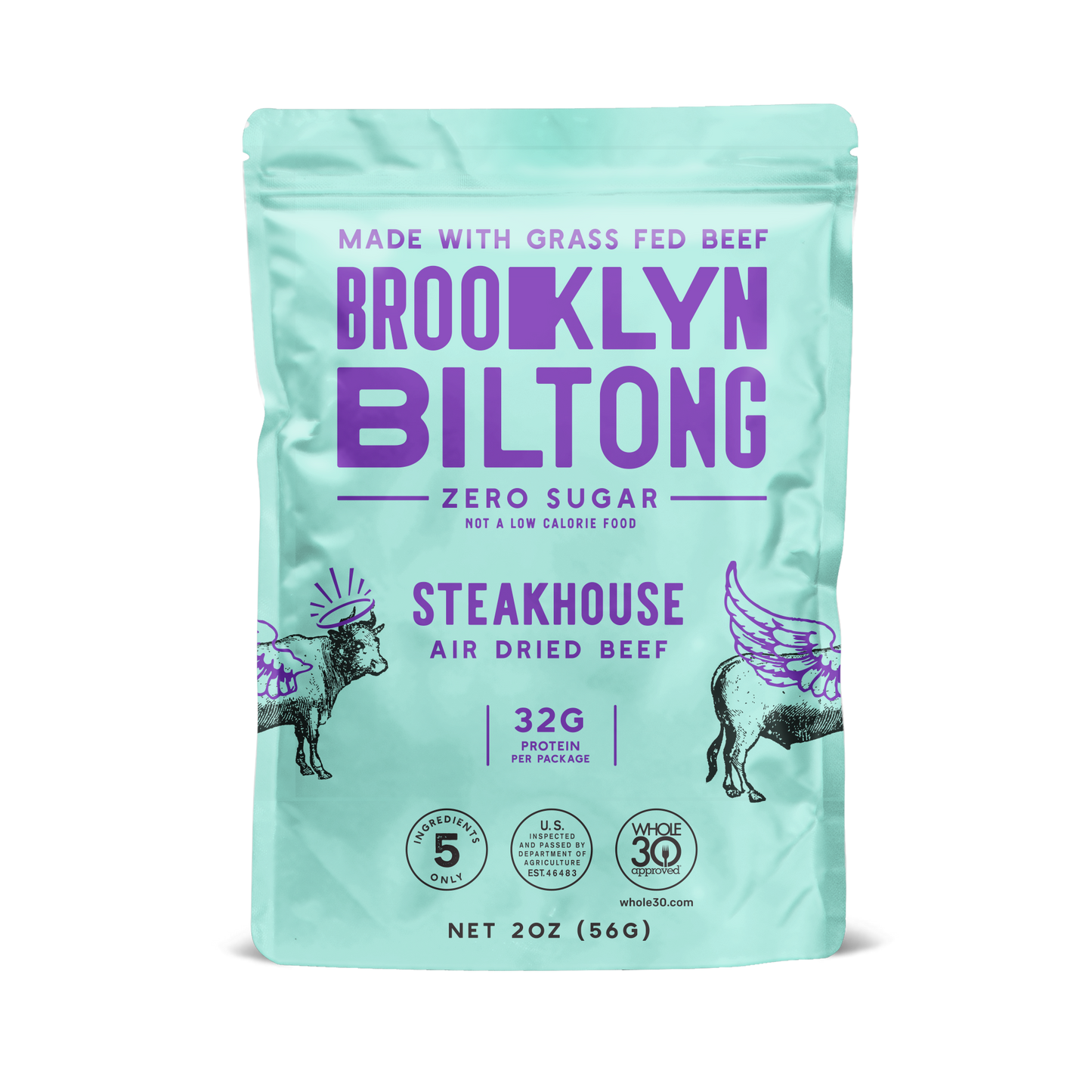 Grass Fed Steakhouse Flavor Biltong Tender Jerky: 2 oz