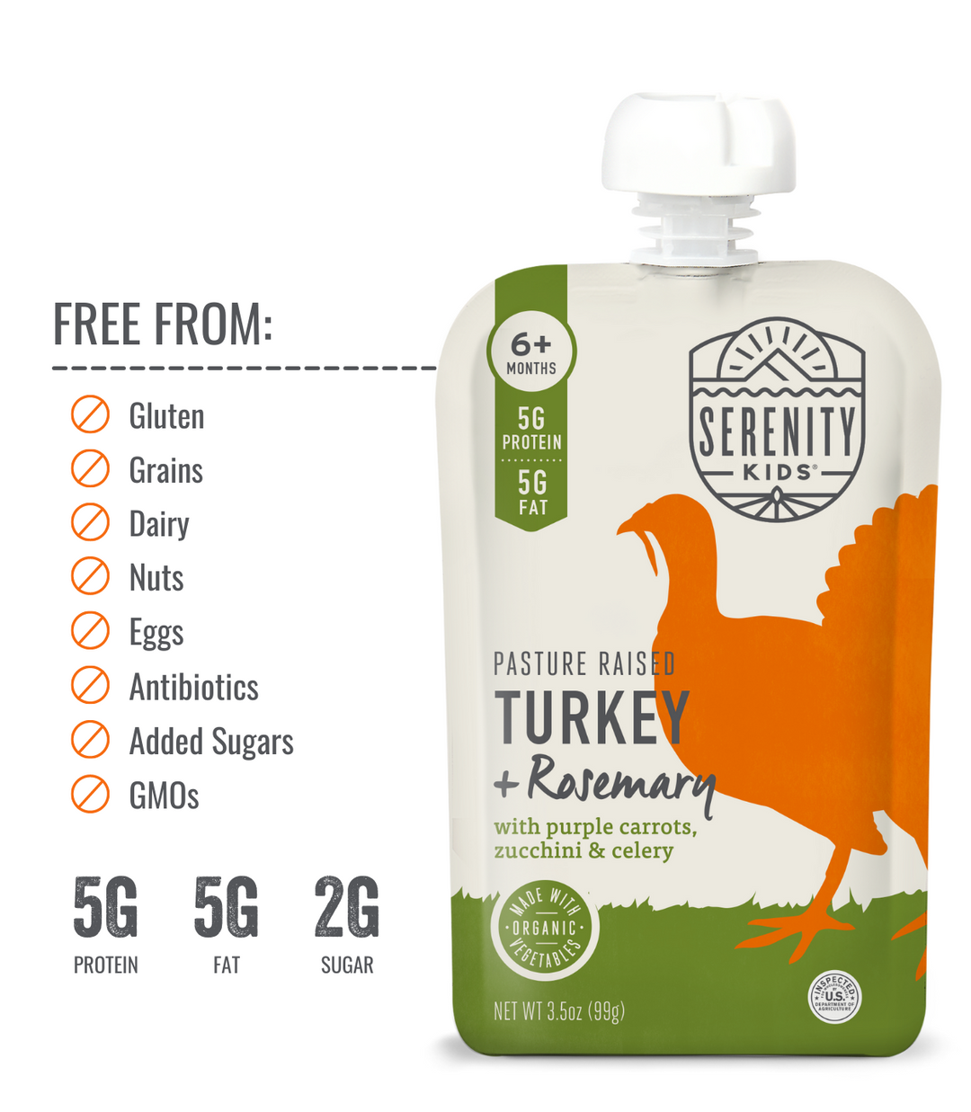 Pasture Raised Turkey & Rosemary Baby Food Pouch