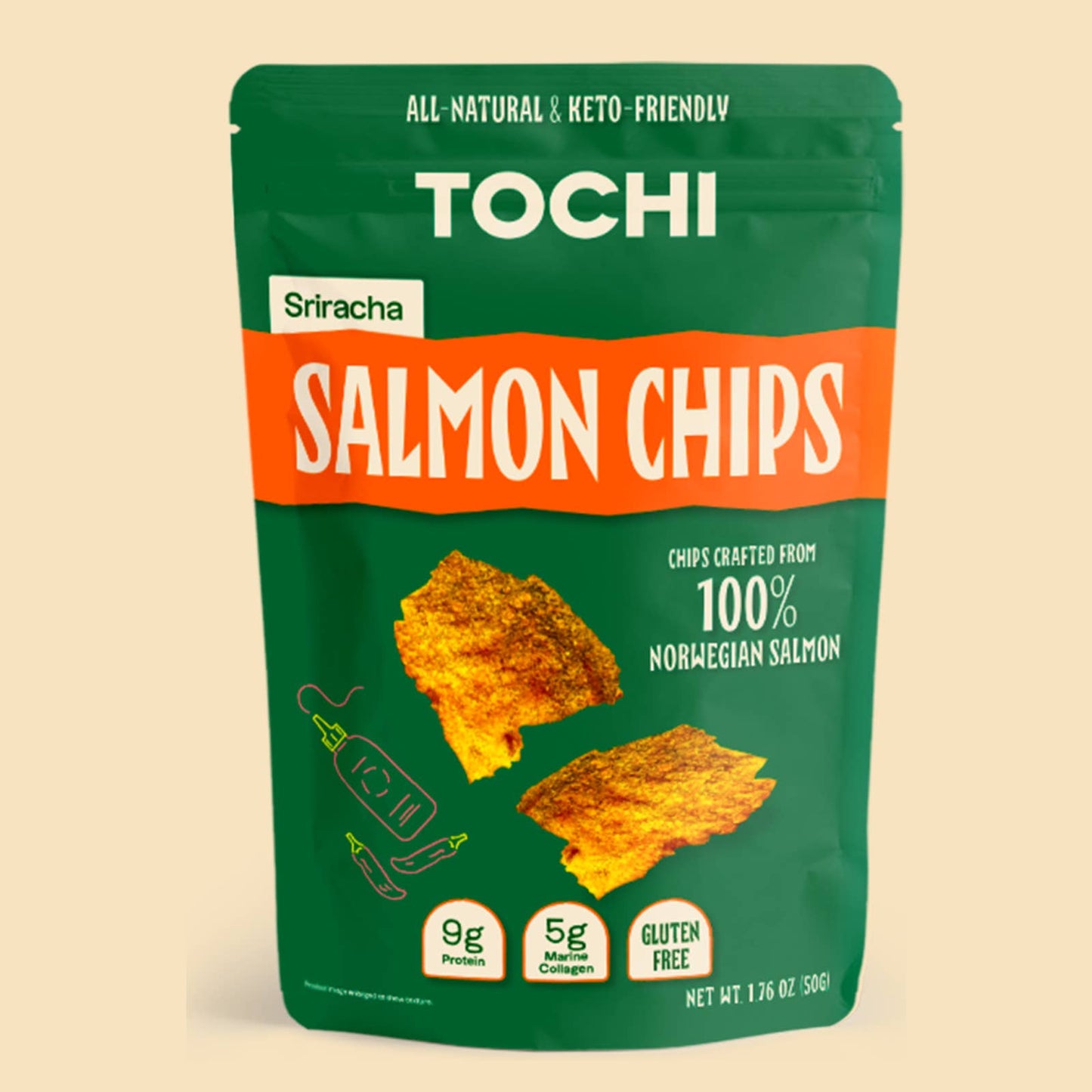 Salmon Chips Sriracha  50g