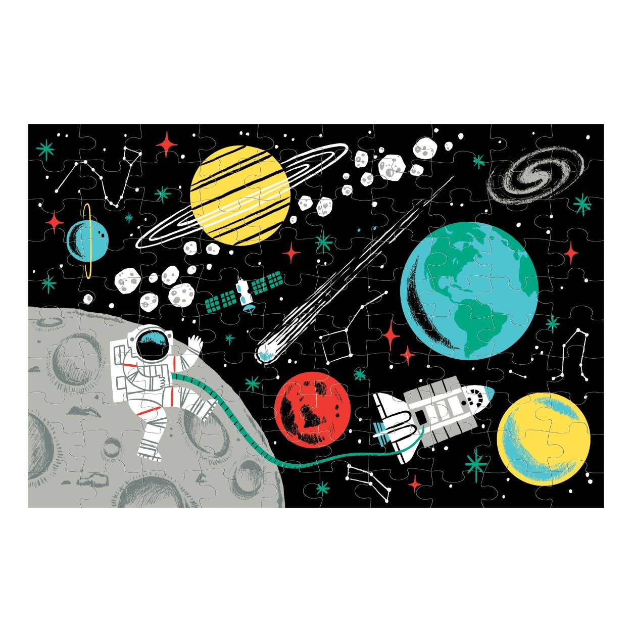 Outer Space 100 Piece Glow In The Dark Puzzle