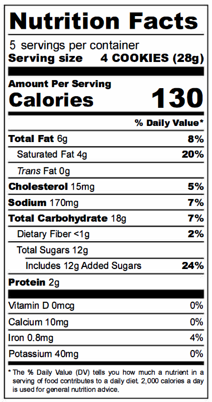 Chocolate Chip Cookies, 5oz Bags